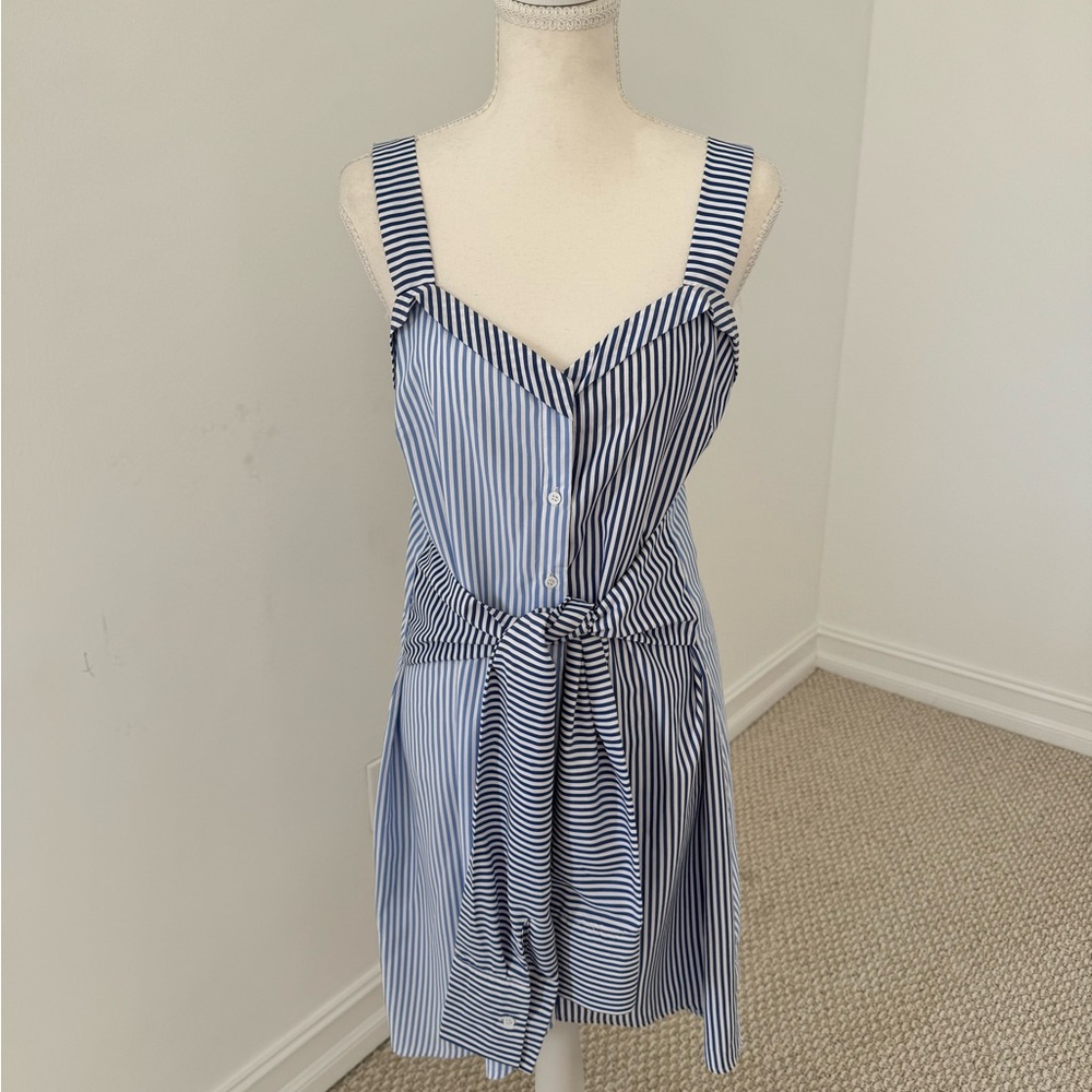 Walter Baker Navy and White Striped Blouse